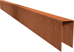 Cortenstaal U-profiel opsluitband