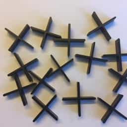 King-Assistant voegkruis zwart 2 mm 2x10x40 mm (per zak 100 stuks)