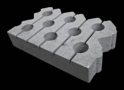 Grasbetontegel type J 40x60x12(60 cm. zijde vlak + bovenzijde vlak) K85912 klasse B BK15 GRN+