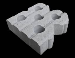 Grasbetontegel type L 40x40x12(40 cm. zijde vlak) K85912  BK25 GRN+