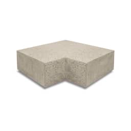 Hoekstuk traptreden 90° (15cm) Greige