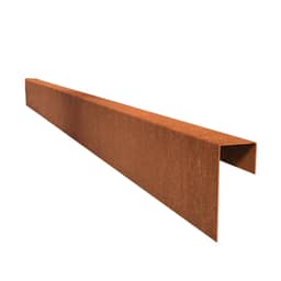 Cortenstaal U-profiel eenzijdig lange kant