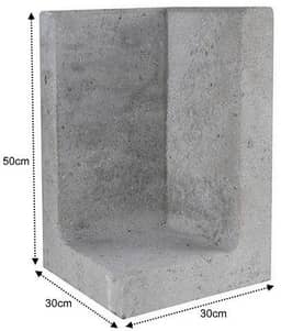 L-Element Hoek grijs