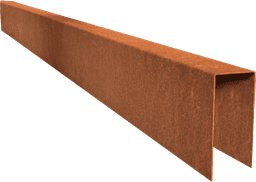 Cortenstaal U-profiel opsluitband