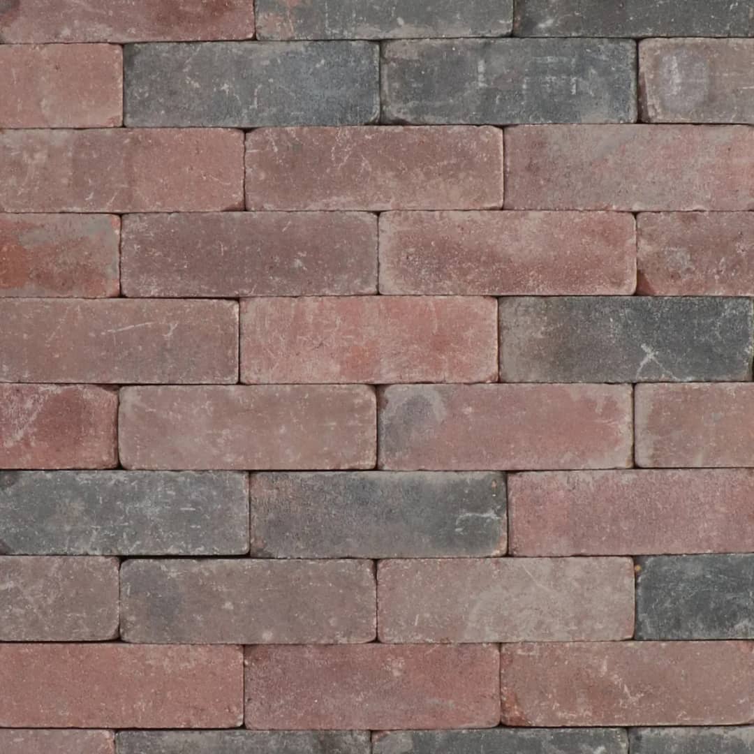 Trommelsteen 21x7x7 rood genuanceerd