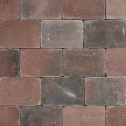 Trommelsteen 20x30x6 rood genuanceerd