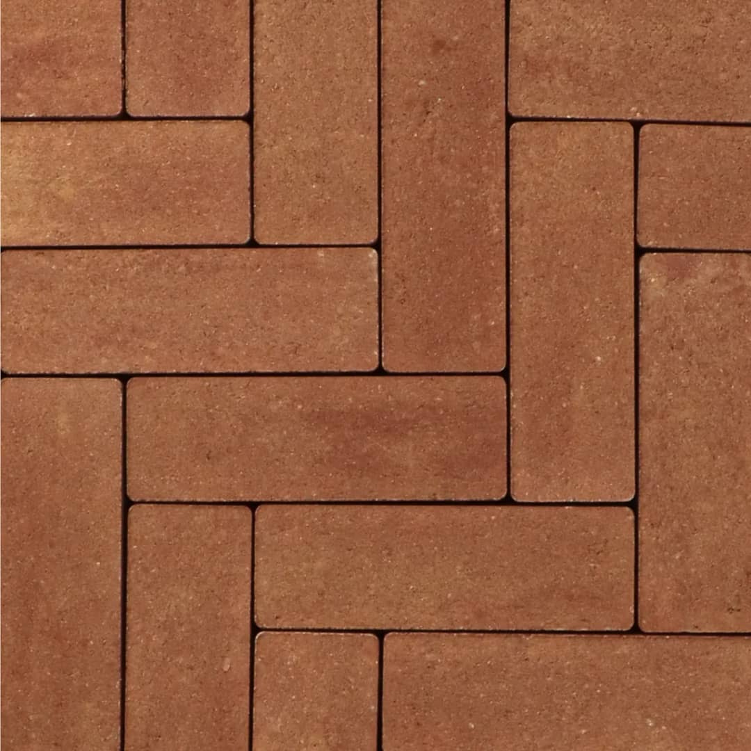 Strackstone+ Dikformaat 21x7x8 vlak wijnrood/oker genuanceerd PL3