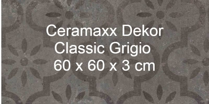 Afbeelding van Ceramaxx Dekor Classic Grigio 60 x 60 x 3 cm