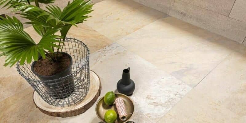 Afbeelding van GeoCeramica tuintegels in een warme kleur