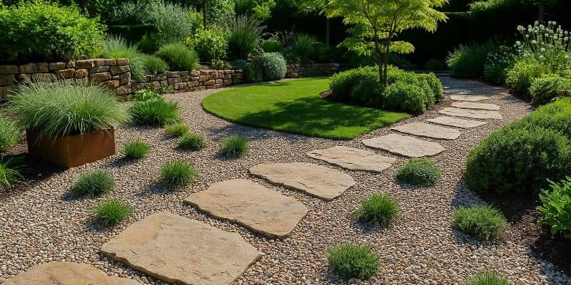 Afbeelding van Een natuurlijke tuin creëren met siergrind en flagstones
