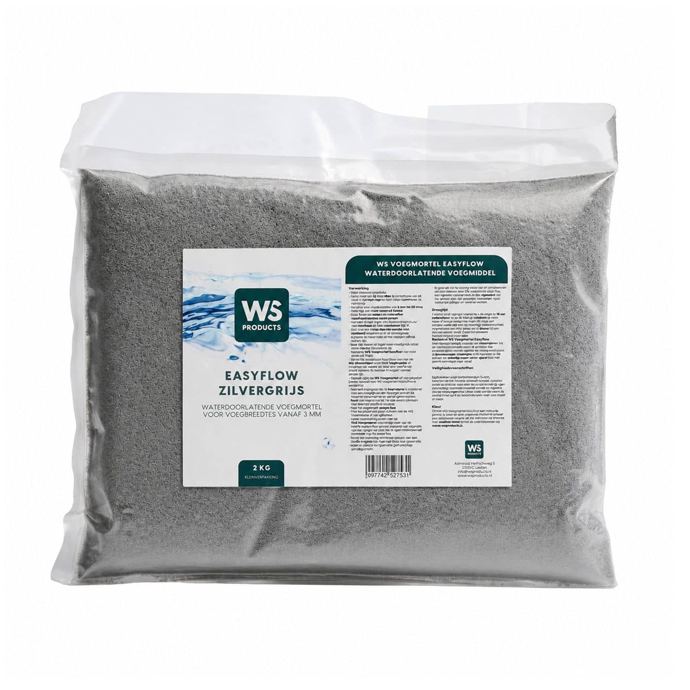 WS Voegmortel EasyFlow Zilvergrijs 2 kg