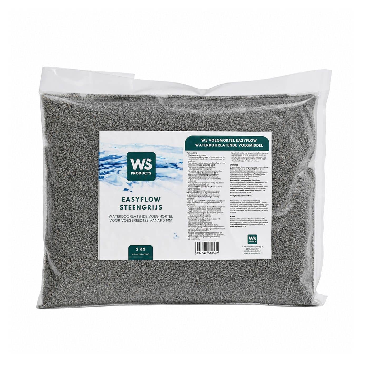 WS Voegmortel EasyFlow Steengrijs 2 kg