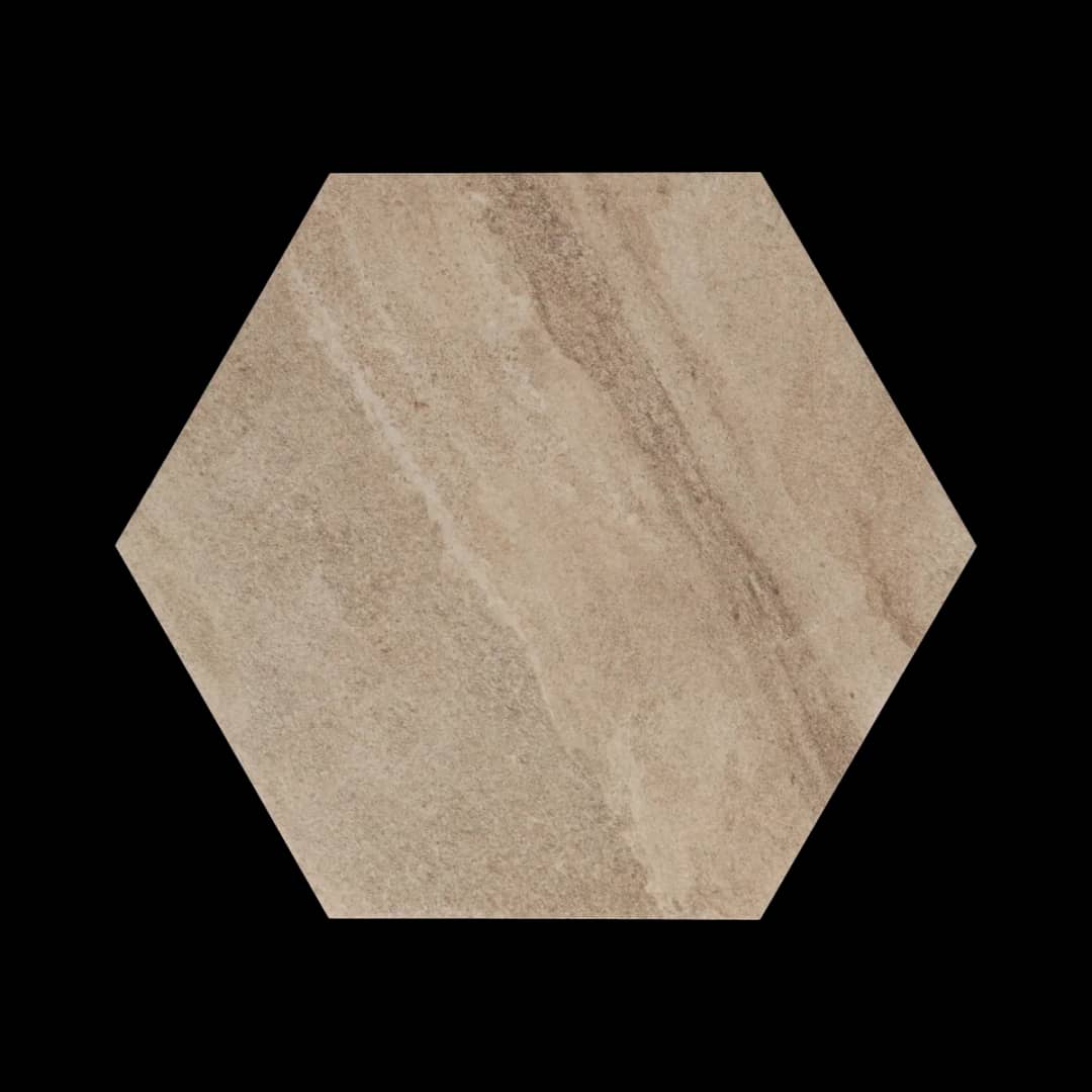 Staptegel Hexagon Cappuccino o60x52x2cm