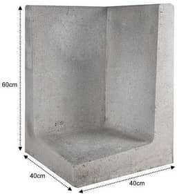 L-Element Hoek grijs