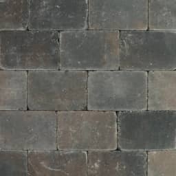 Trommelsteen 20x30x6 bruin/zwart genuanceerd