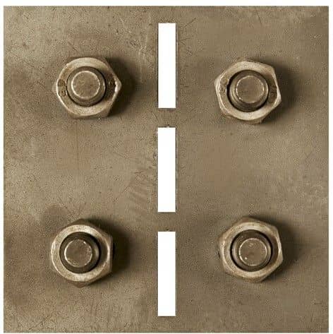 Cortenstaal koppel-hoekplaatjes