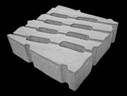 Grasbetontegel type M 40x40x12(meander) rondom hol-dol verbinding K85910  BK25