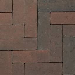 Strackstone+ Dikformaat 21x7x8 vlak wijnrood/antraciet genuanceerd PL3