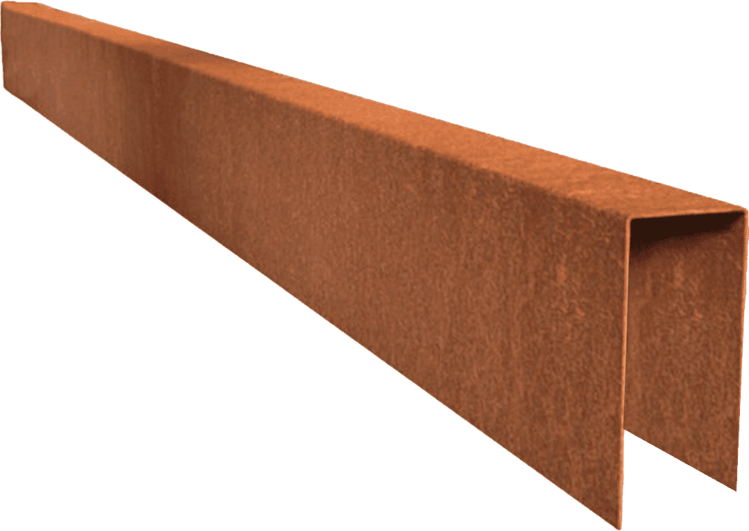 Cortenstaal U-profiel opsluitband