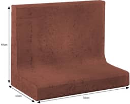 L-Element corten-bruin