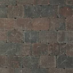 Trommelsteen 15x20x6 bruin/zwart genuanceerd