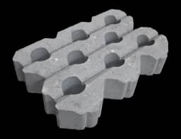 Grasbetontegel type G 40x60x12(rondom hol-dol) K85911 vormklasse B BK15 3st per laag