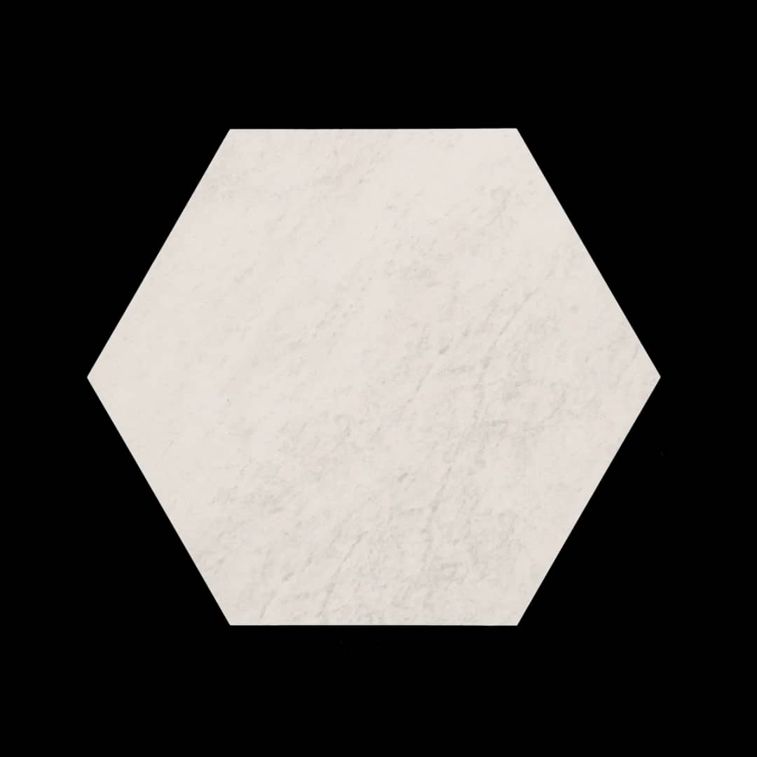Staptegel Hexagon Quarzite Bianca o60x52x2cm