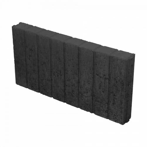 Mini Quadrobandpalissade 6x25x50 cm Zwart