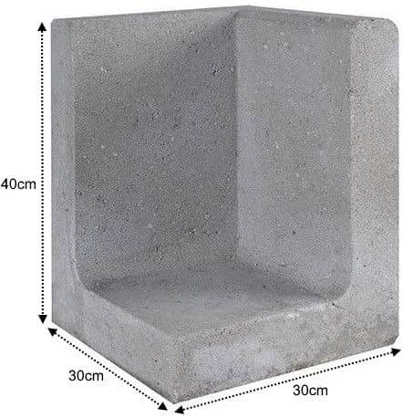 L-Element Hoek grijs