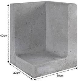 L-Element Hoek grijs