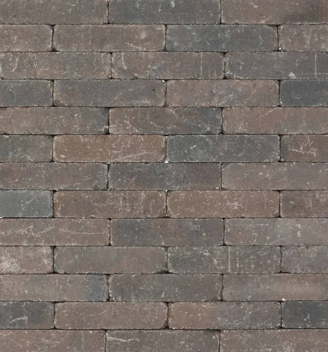 Trommelsteen 20x5x7 bruin/zwart genuanceerd