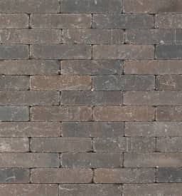 Trommelsteen 20x5x7 bruin/zwart genuanceerd
