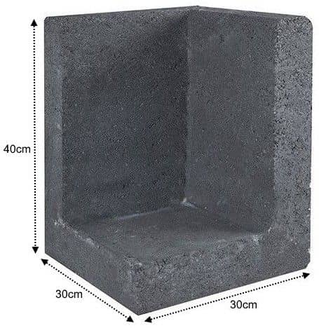 L-Element Hoek zwart