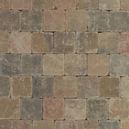 Trommelsteen 15x15x6 brons genuanceerd