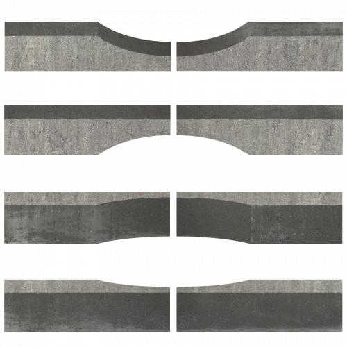 Linia Excellence Wave 15x15x60 cm Grijs/zwart
