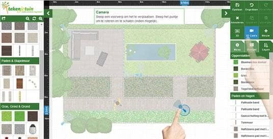 Screenshot van de tuinontwerp-tool