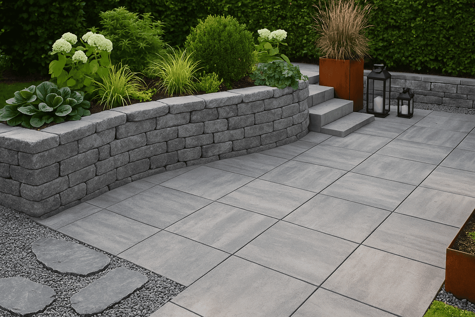 Afbeelding van Bloembakken in de tuin als echte eyecatchers