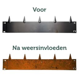 WS Stalen Borderrand Flexibel Corten 24 x 106 cm